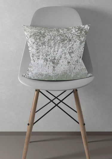 Grey Crushed Velvet Cushion Covers | CovermyCushion 45x45cm / Silver / No thanks - cover only
